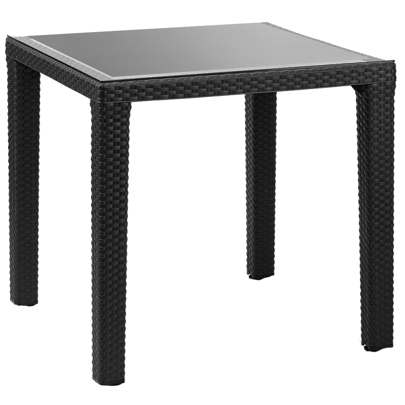 Стол Tilia Antares 80x80 см ножки пластиковые черный