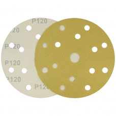 Коло шліфувальний жовтий на липучці Velcro Polystar Abrasive 150 мм, P120