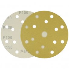 Коло шліфувальний жовтий на липучці Velcro Polystar Abrasive 150 мм, P150