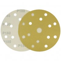 Коло шліфувальний жовтий на липучці Velcro Polystar Abrasive 150 мм, P180