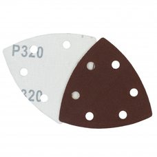 Треугольная шлифовальная шкурка на липучке Velcro Polystar Abrasive 90 мм, P320 (с отв.)
