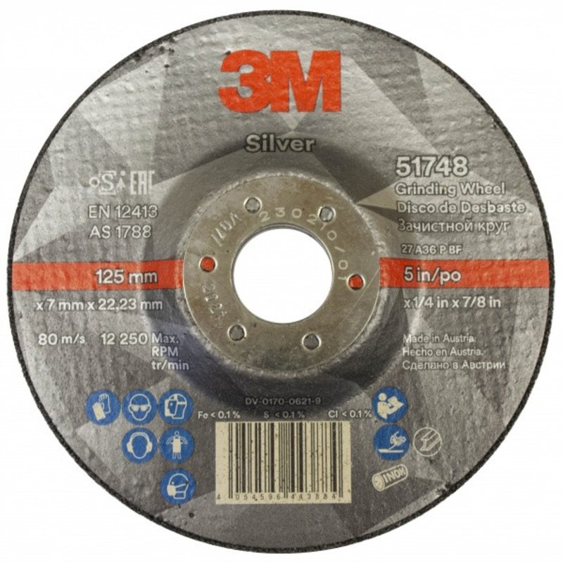 Зачистной диск 3M Silver Т27, 127х7х22,23мм