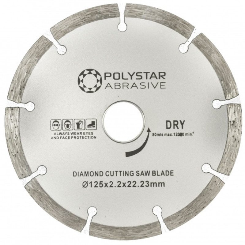 Круг алмазный отрезной сегментний Polystar Abrasive d-125 мм