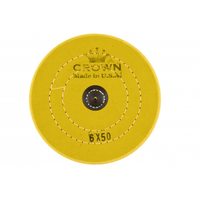 Круг муслиновый CROWN желтый d-150мм, 50 слоев (с кож. пятаком)