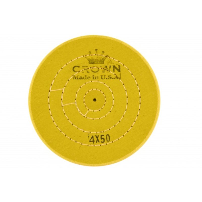 Круг муслиновый CROWN желтый d-100 мм, 50 слоев