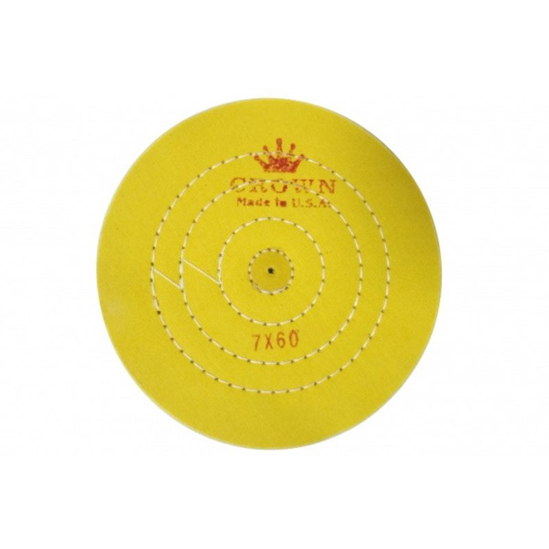 Круг муслиновый CROWN желтый d-175 мм, 60 слоев