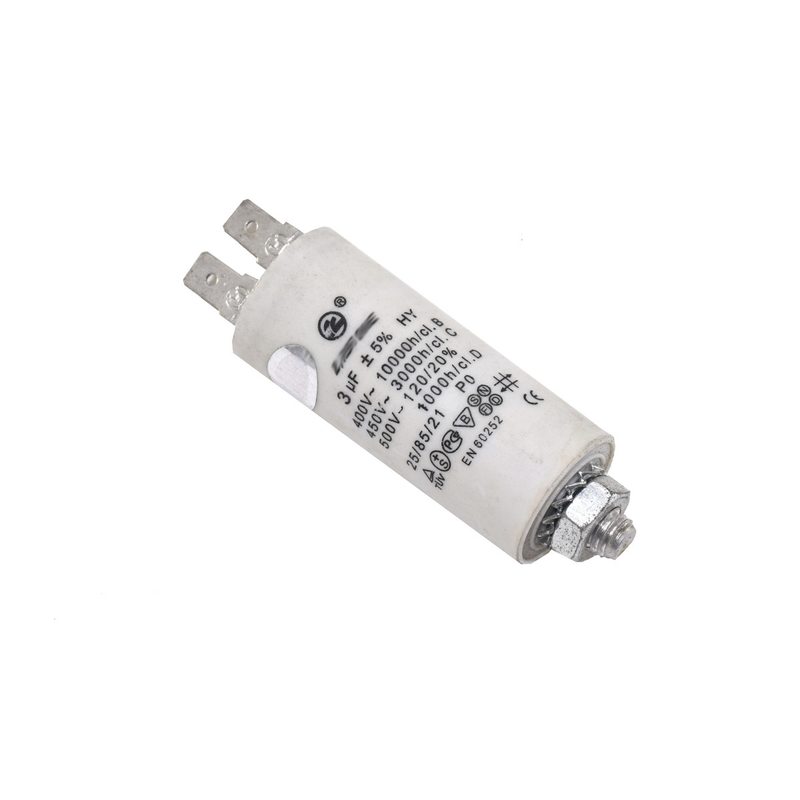 Конденсатор CBB60 3 мкФ 450V, с гайкой