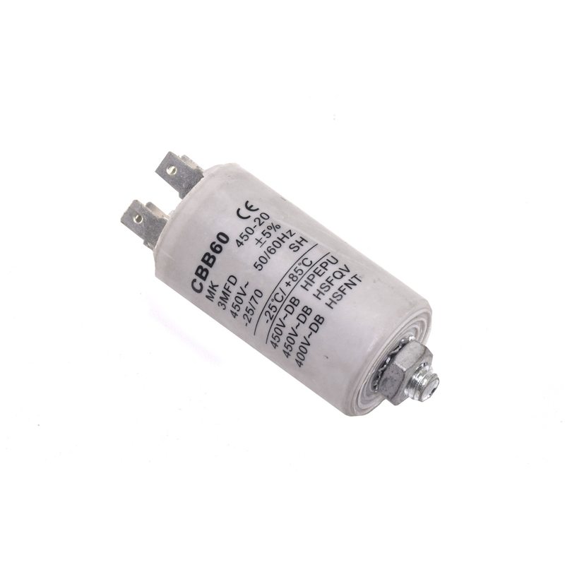 Конденсатор CBB60 3 мкФ 450V, с гайкой