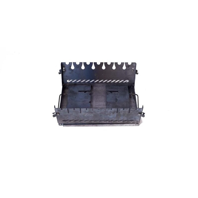 Раскладной мангал чемодан на 6 шампуров из черного металла