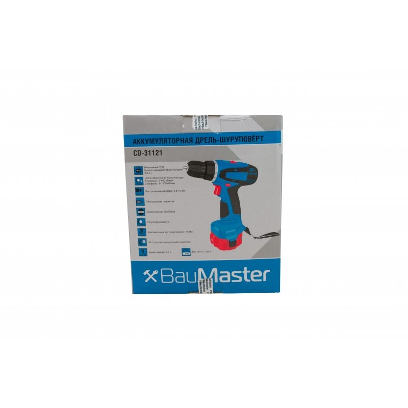 Дрель аккумуляторная BauMaster CD-31121