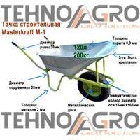 Тачка строительная MASTERKRAFT  М-1