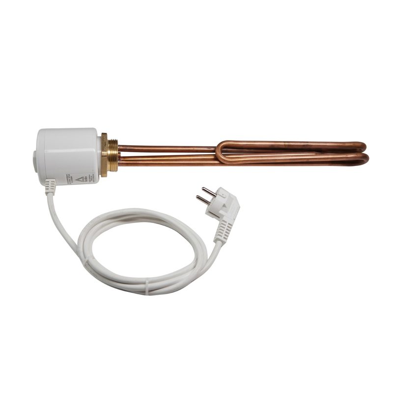 Тэн Tenko RS/G 3,0 кВт, резьба 1"1/4 ,гнутый, с термостатом, медь
