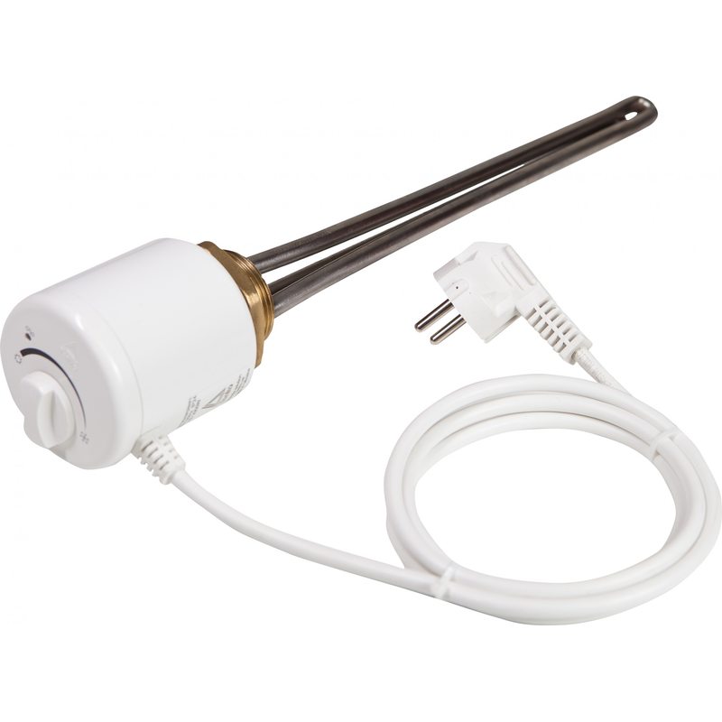 Тэн Tenko RS-R 2,5 кВт, резьба 1"1/4 ,прямой, с термостатом, нерж.