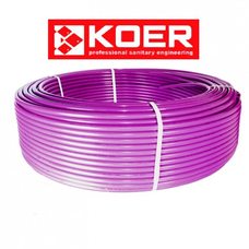 Труба для теплого пола Koer 16x2.0 PEX-B (pink) с кислородным барьером