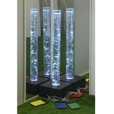 Пузырьковая колонна для сенсорной комнаты с квадратным пуфом TIA-SPORT
