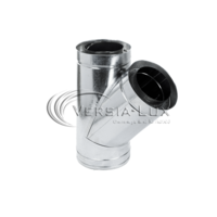 Трійник димохідний 45 ° нерж / оцинк ø120 / 180мм 0,8мм
