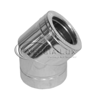 Колено дымоходные 45 ° нерж / нерж ø100 / 160мм 1мм