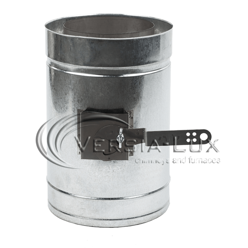Регулятор тяги димохідний нерж / оцинк ø180 / 250мм