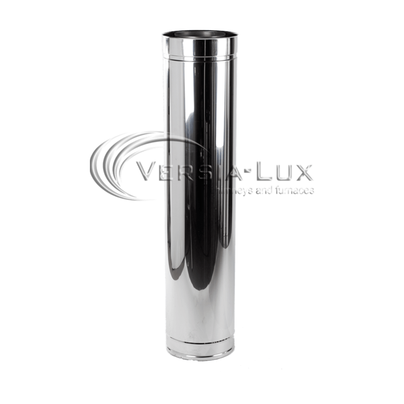 Труба димохідна 1м нерж / нерж ø100 / 160 0,8мм