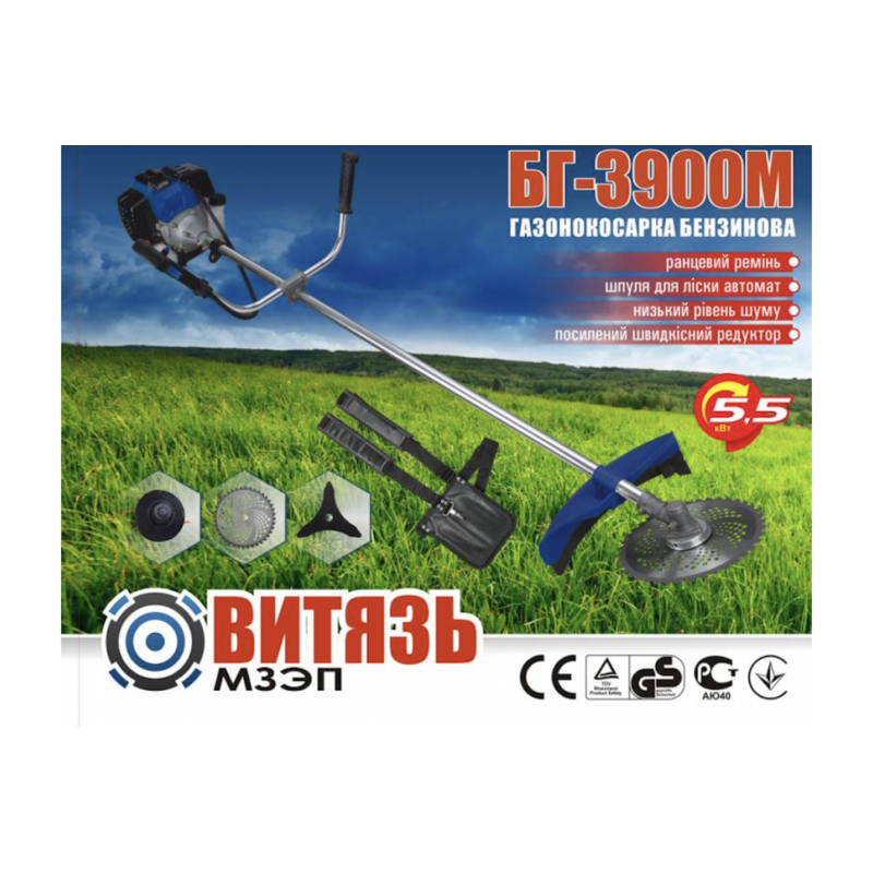 Бензиновый триммер Витязь БГ-3900М