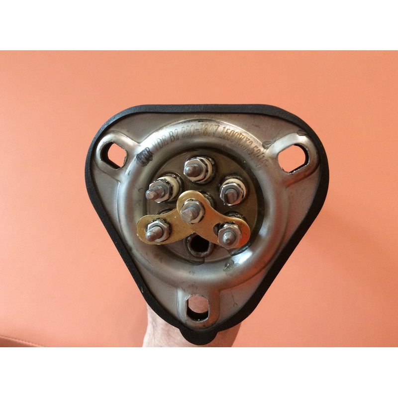 Блок ТЭН из нержавейки 4500W / 220-380V / L = 330мм на треугольном фланце (3 крепежных отверстия) Турция