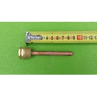 Трубка-колба (патрон) медная Ø8,5мм / L=85мм на латунном штуцере Ø20мм (резьба М20) под термостат