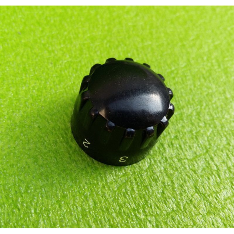 Ручка черная №4 пластиковая для переключателей мощности, таймеров, терморегуляторов (OFF 1-5) Турция