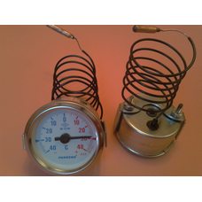 Термометр капиллярный PAKKENS Ø60мм от -40 до + 40 ° С, длина капилляра 1м Турция