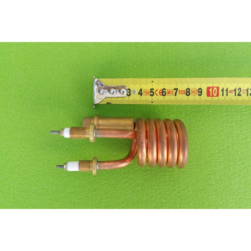 Тэн (нагреватель) медный 3kW/ 220V/ штуцер Ø10мм (спиралевидный) для проточных смесителей-водонагревателей