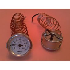 Термометр капиллярный PAKKENS Ø60мм от 0 до 160 ° С, длина капилляра 2м Турция
