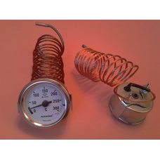 Термометр капиллярный PAKKENS Ø60мм от 0 до 300 ° С, длина капилляра 2м Турция