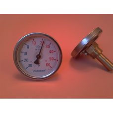 Термометр биметаллический трубчатый PAKKENS Ø63мм / -30 до +60 ° С / гильза L = 50 мм (с резьбой 1/2 ") Турция