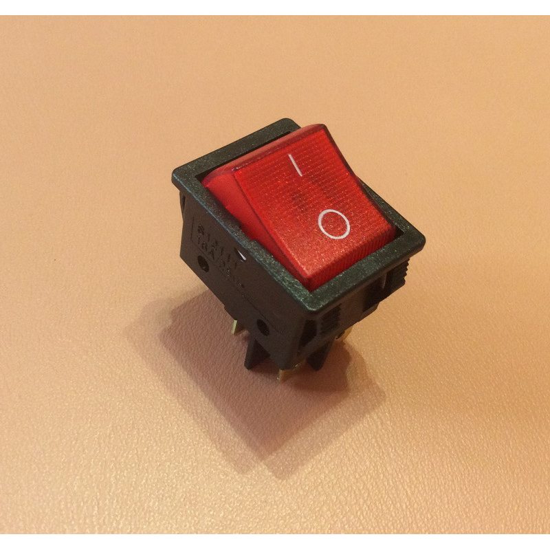 Кнопка вкл / выкл одинарная (ШИРОКАЯ) модель S12111 / 16А / 250V / T125 (со светодиодом) SETEL, Турция