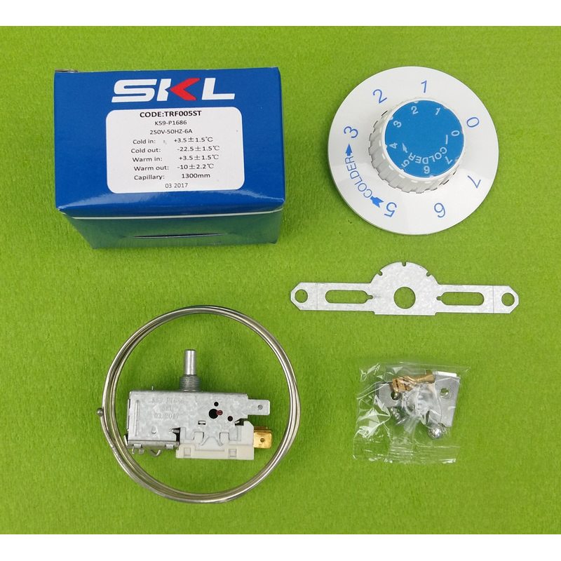 Термостат капиллярное универсальный SKL / K59-P1686 / 6A / 250V / L = 1,3 м для одно- двухкамерных холодильников