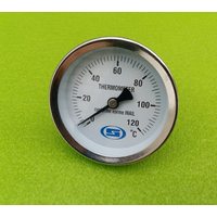 Термометр биметаллический трубчатый GROSS Ø63мм / Tmax = 120 ° С / латунная гильза L = 50мм (на резьбе 1/2 ") Китай