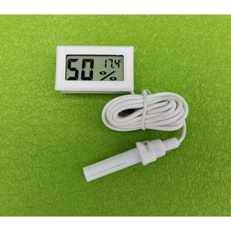 Термометр-градусник з вологомірами-гігрометром цифровий (на батарейках) для інкубаторів - БІЛИЙ Китай
