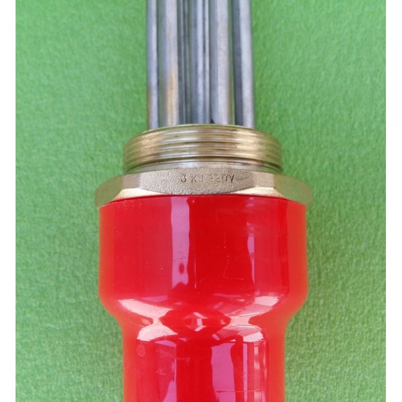 Блок тэн из НЕРЖАВЕЙКИ прямой 3000W / 220V / на резьбе 2